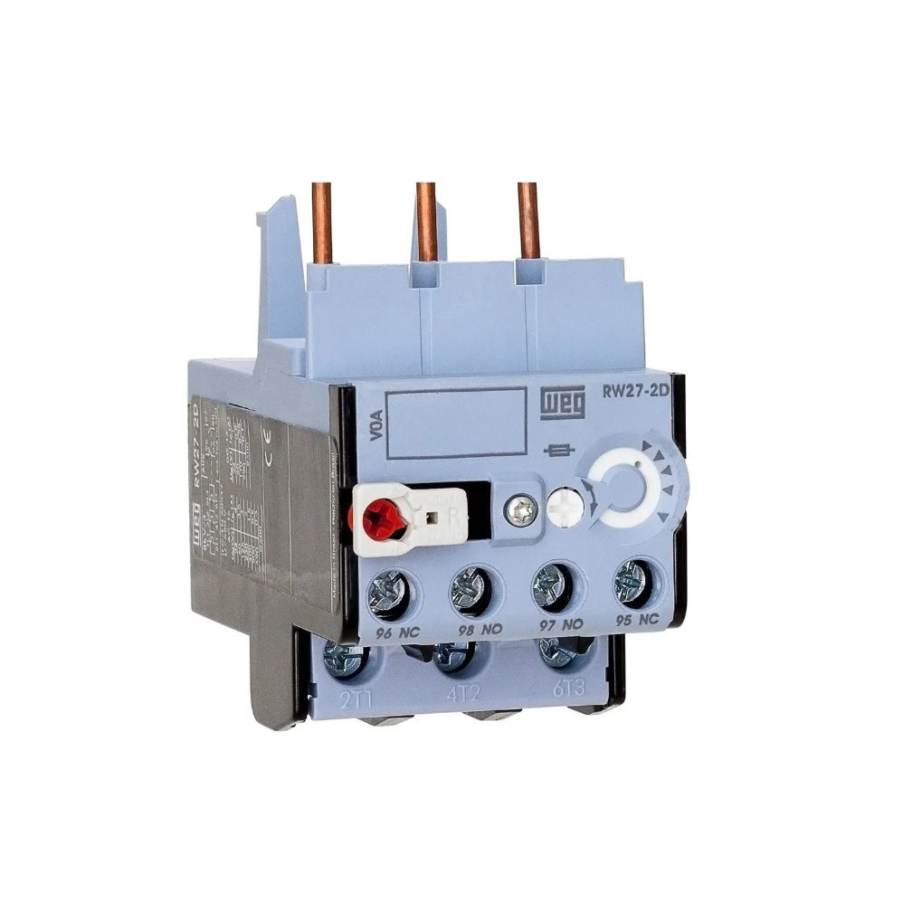Relé Sobrecarga Relé Sobrecarga Tripolar RW27-2D 2,80-4,00A 1NA+1NF para CWB9A CWB38 Conexão para Parafuso