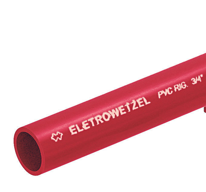 Eletroduto PVC 1"X3 M sem Rosca Vermelho