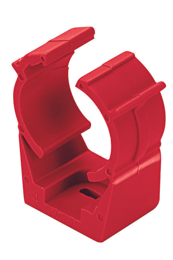 Abraçadeira Abraçadeira PVC Pressão 1" para Eletroduto Vermelha