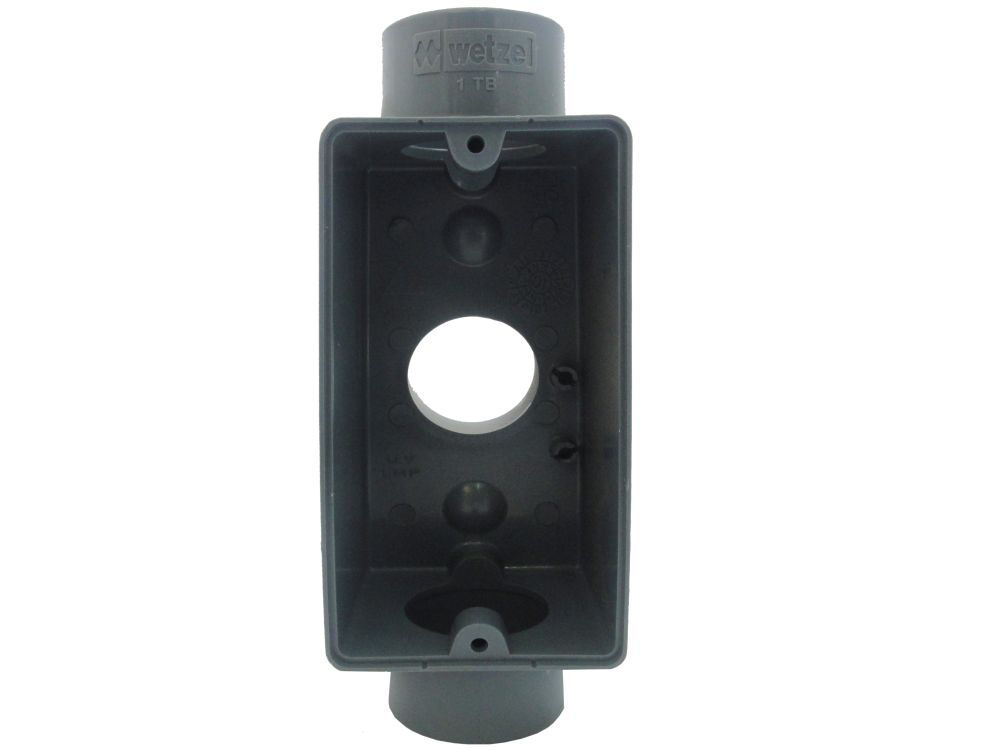 Condulete PVC Tipo Tbisr 1" sem Rosca sem Tampa sem Vedação Cinza Tampa Parafusada