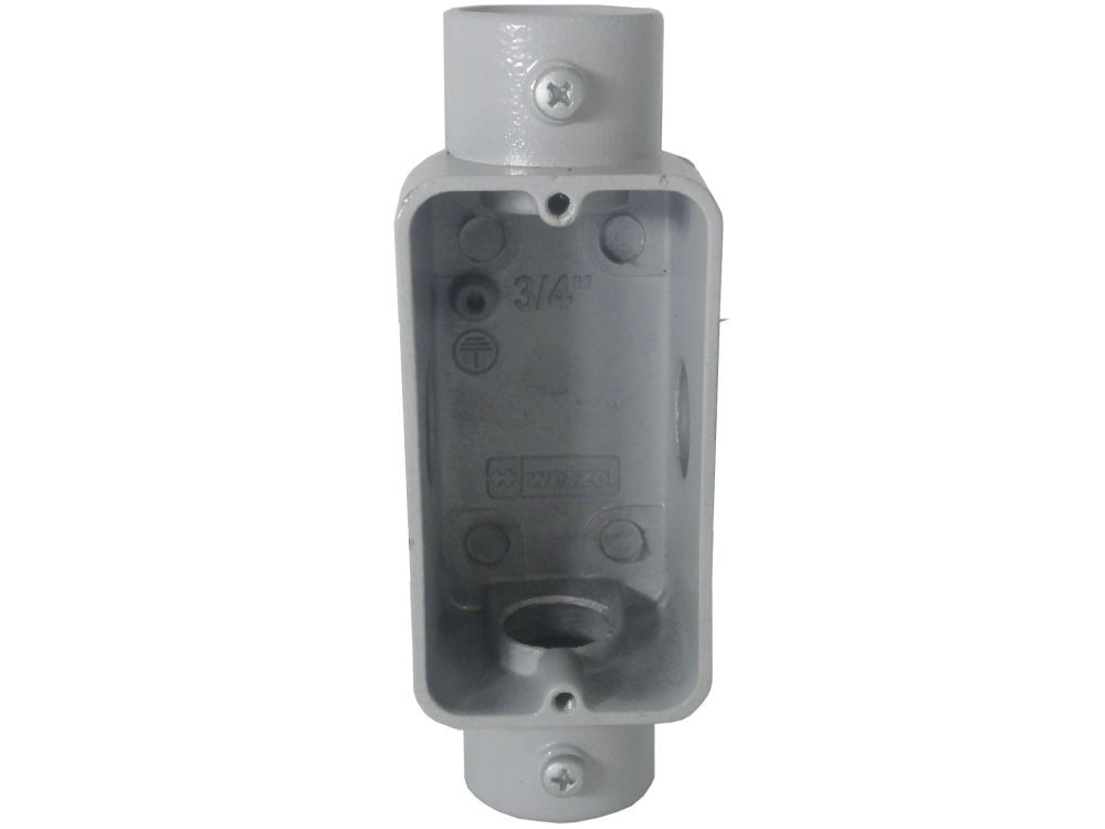 Condulete Alumínio Tipo CSR 1/2" sem Rosca sem Tampa sem Vedação Cinza