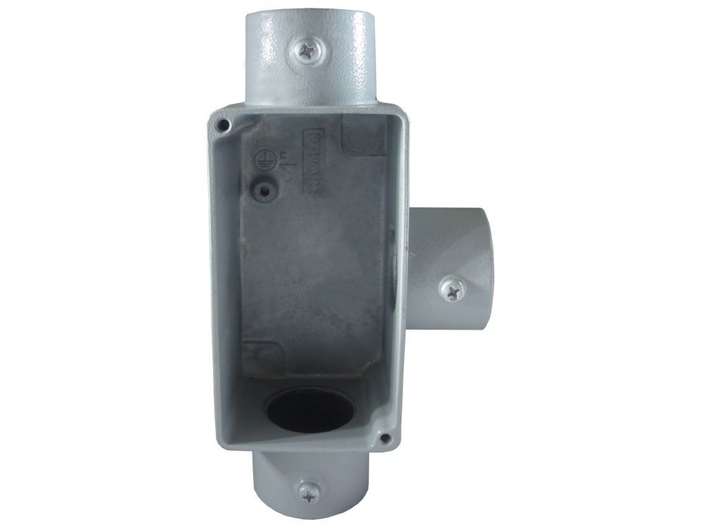 Condulete Alumínio Tipo TSR 1" sem Rosca sem Tampa sem Vedação Cinza