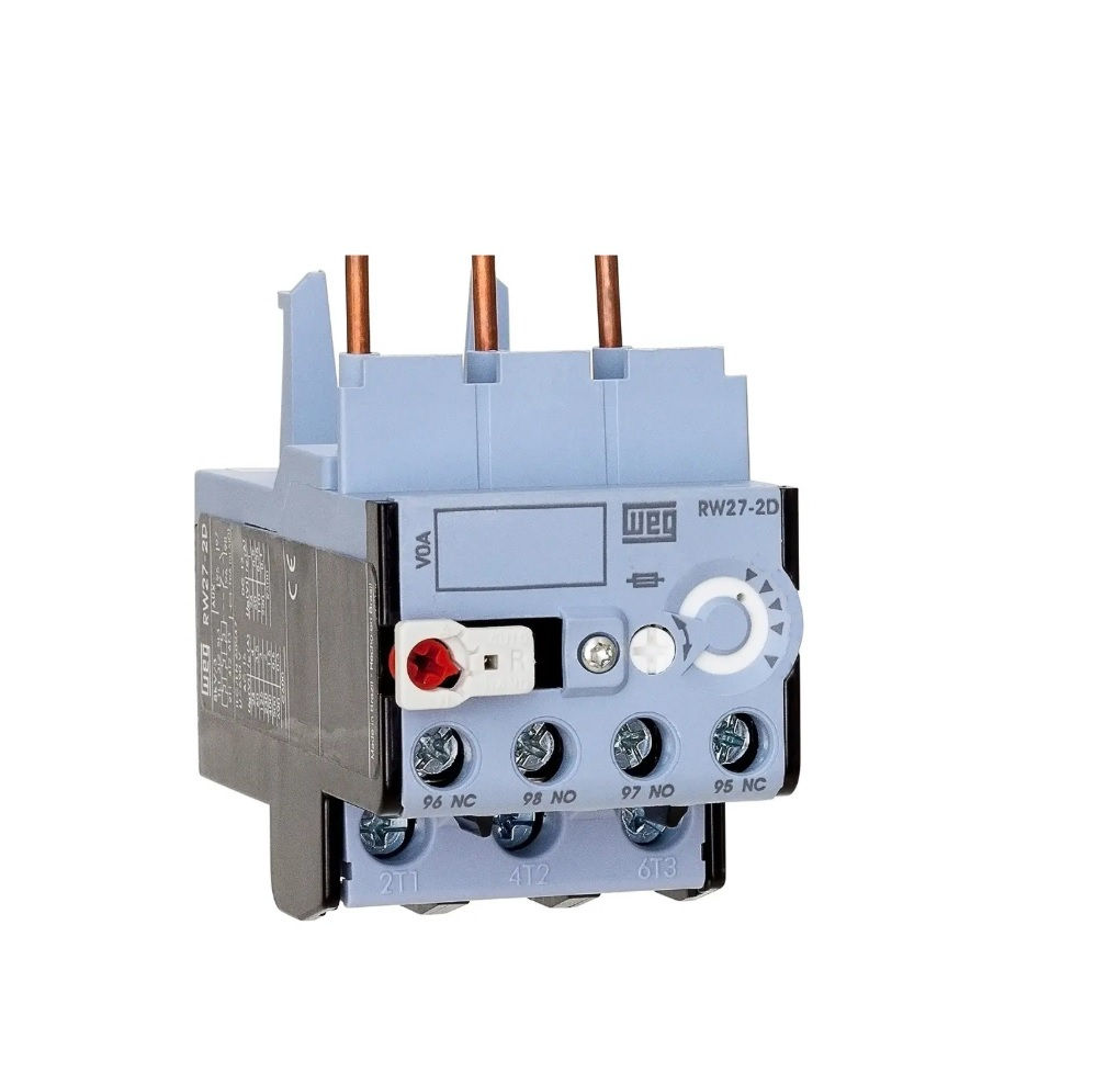 Relé Sobrecarga Relé Sobrecarga Tripolar RW27-2D 11,00-17,00A 1NA+1NF para CWB9A CWB38 Conexão para Parafuso