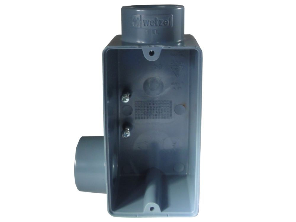 Condulete PVC Tipo Llisr 1" sem Rosca sem Tampa sem Vedação Cinza Tampa Parafusada