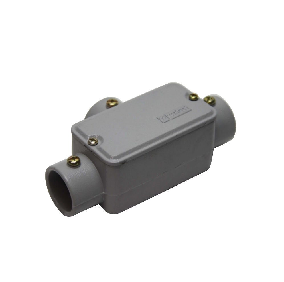 Condulete Alumínio Tipo TSR 1.1/2" sem Rosca com Tampa Cega sem Vedação Cinza