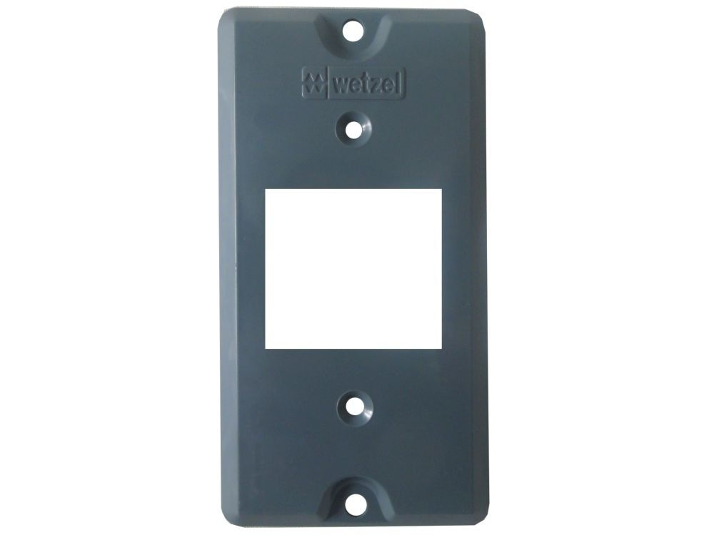 Tampa PVC para 2 Teclas para Condulete Cinza 1" Fixação com Pressão e Parafuso