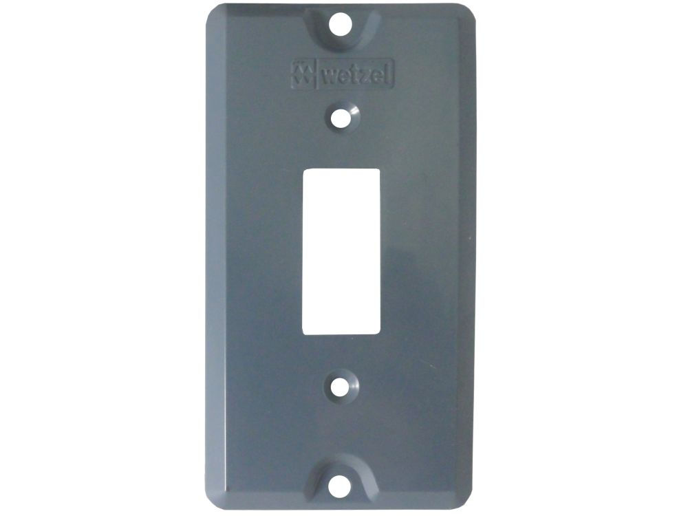 Tampa PVC para 1 Tecla Vertical para Condulete Cinza 1" Fixação com Pressão e Parafuso