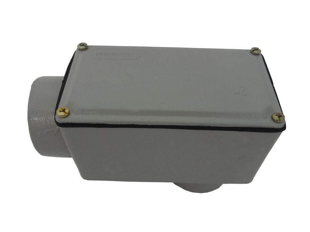 Condulete Alumínio Tipo LB 2" com Rosca NPT com Tampa Cega com Vedação Cinza