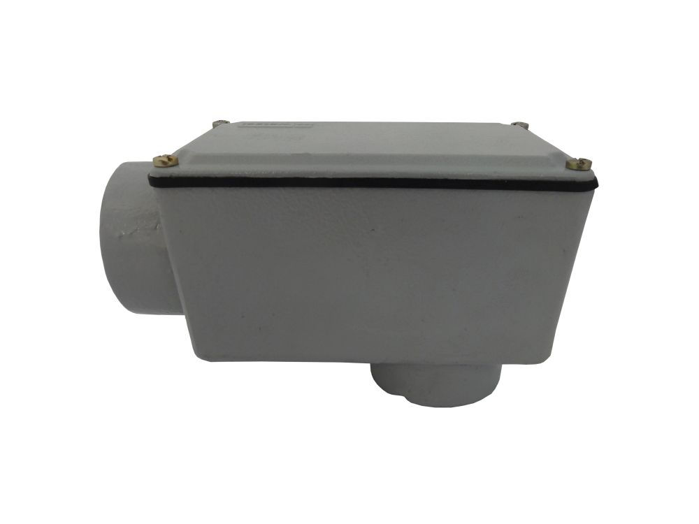 Condulete Alumínio Tipo LB 2" com Rosca NPT com Tampa Cega com Vedação Cinza