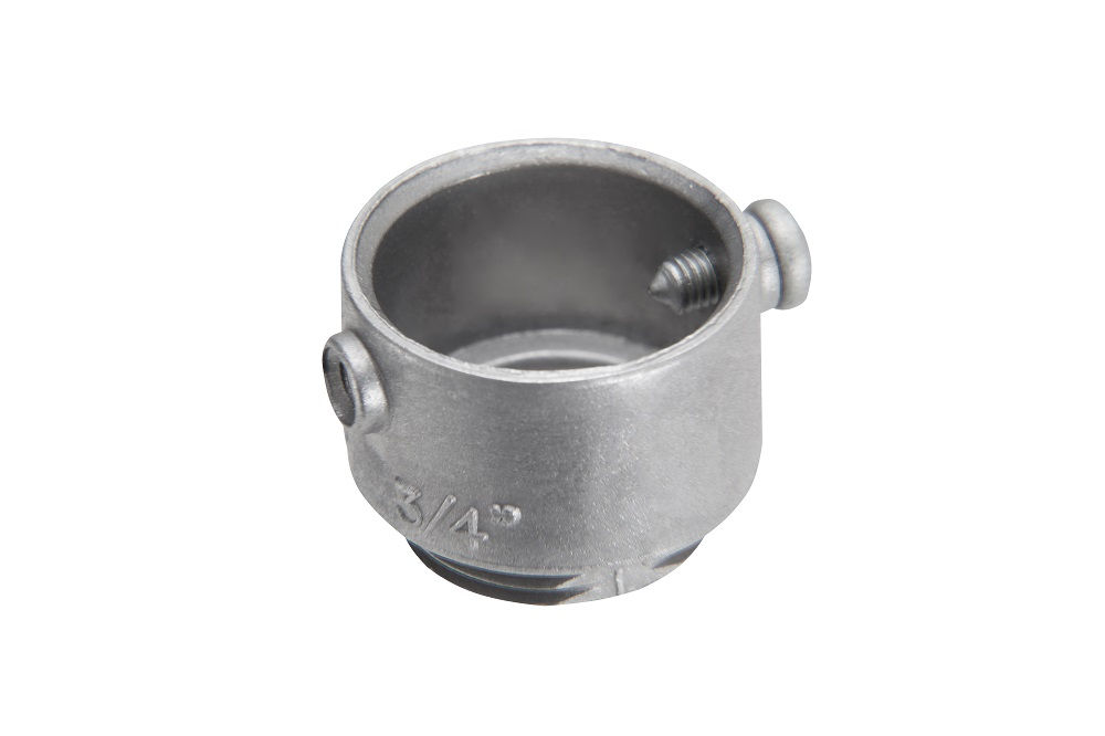 Conector Adaptador Alumínio para Condulete Múltiplo 1.1/2" sem Rosca Cinza