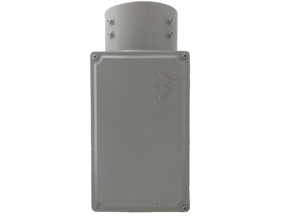 Condulete Alumínio Tipo LB 4" sem Rosca com Tampa Cega sem Vedação Cinza