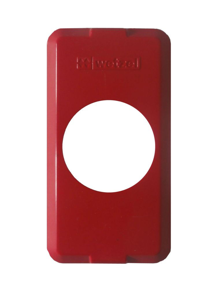 Tampa PVC para 1 Tomada Universal para Condulete Redonda Vermelha 1/2"-3/4" Fixação com Pressão