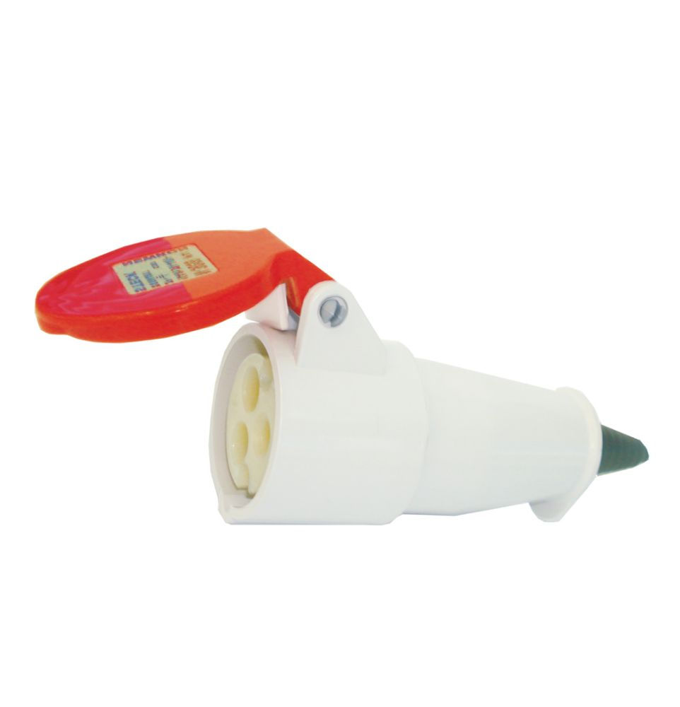 Acoplamento Móvel 3P+T 16A/380VCA Fêmea PVC Vermelho 6H IP44 Industrial