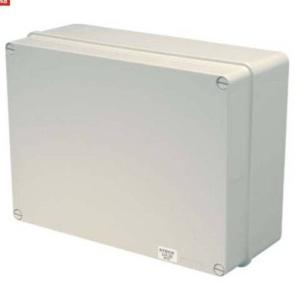 Caixa Passagem Sobrepor PVC 234x174x90 mm Cega Fixo Cinza com Tampa Opaca Baixa sem Embutes