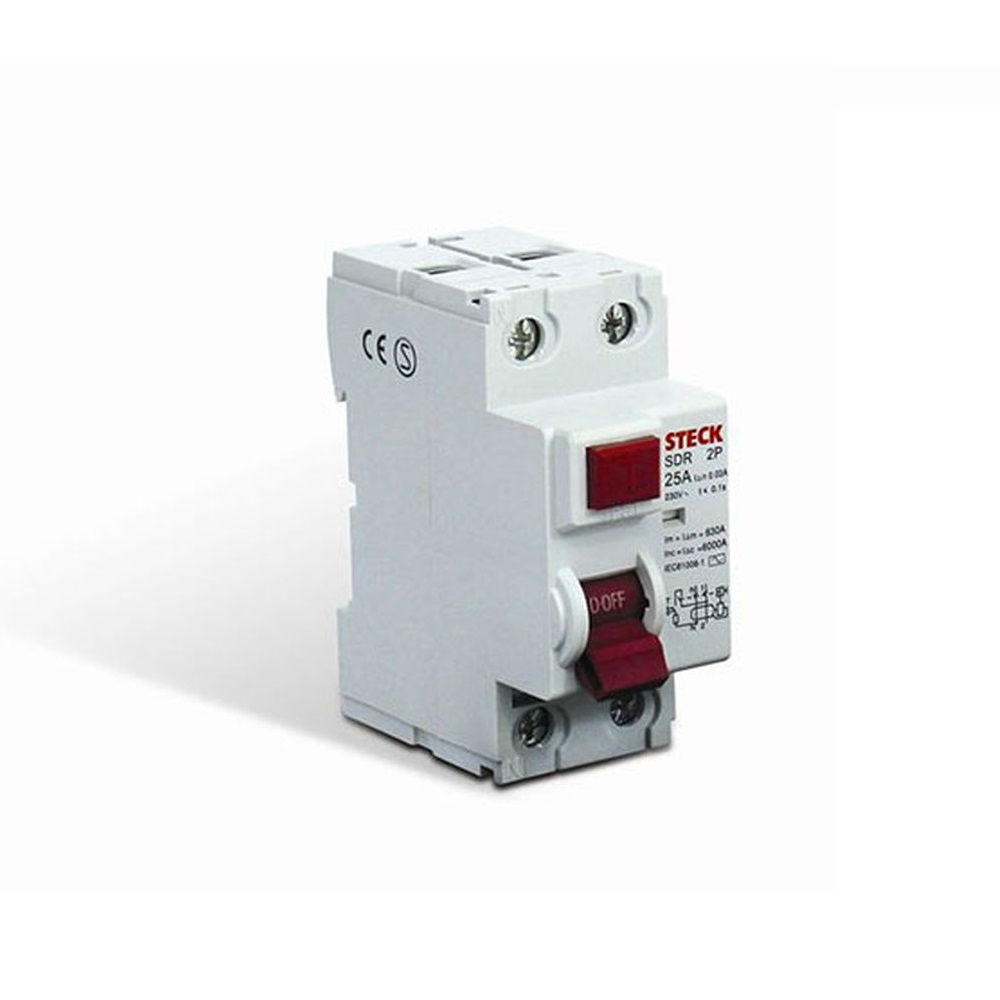 Interruptor dr Bipolar 6 KA 127/220VCA 25A 30 MA DIN Tipo AC Diferencial Residual