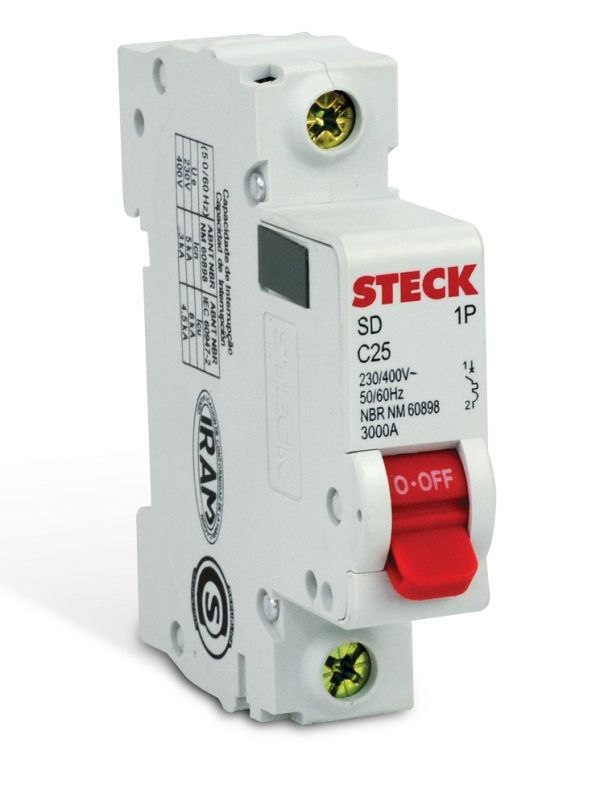 Disjuntor Termomagnético Fixo Unipolar C 10A 5 KA/3 KA 110/220VCA DIN