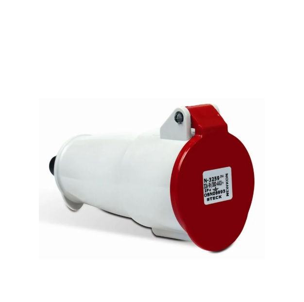 Acoplamento Móvel 3P+T 63A/380VCA Fêmea PVC Vermelho 6H IP67 Industrial