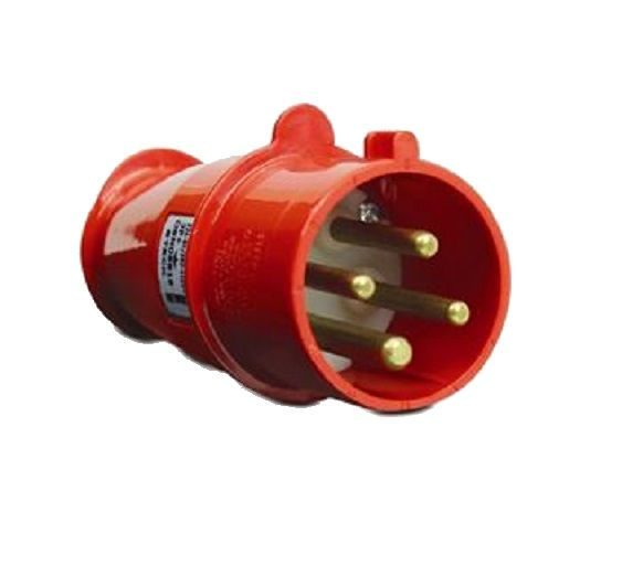 Plugue Industrial 3P+T+N 63A 380/440VCA Vermelho 6H