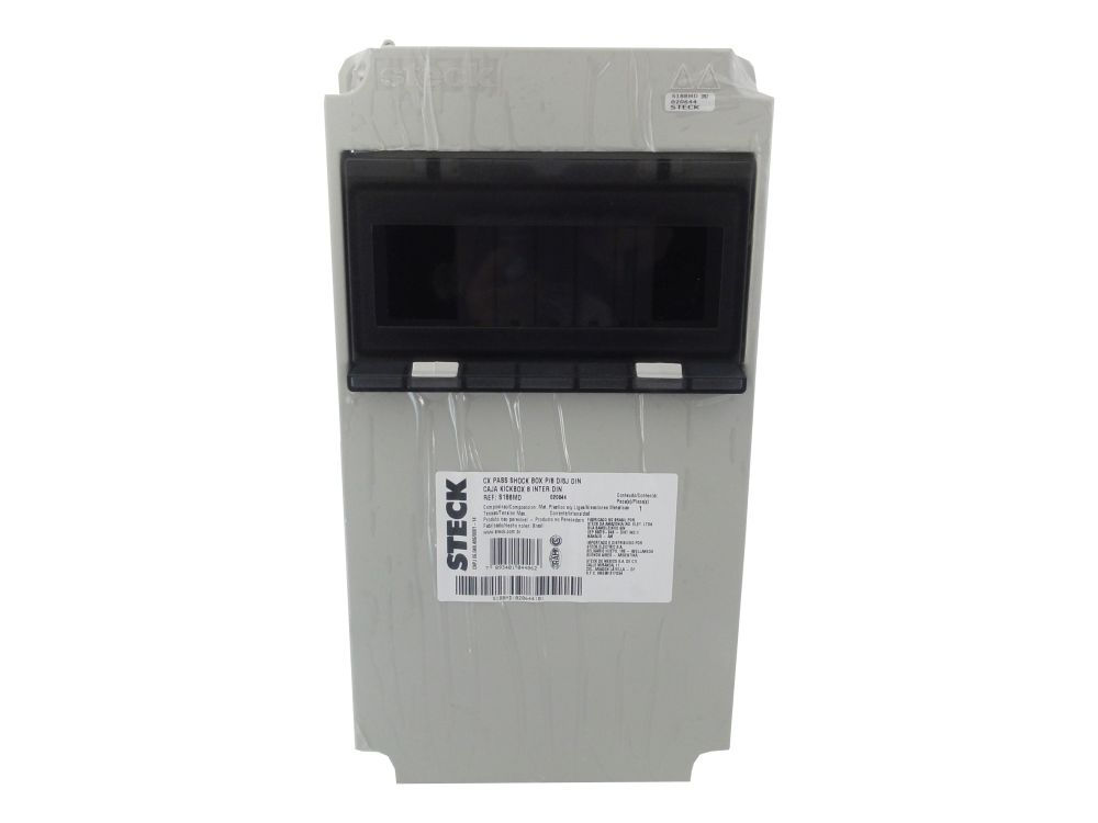 Quadro de Distribuição Quadro de Distribuição PVC Sobrepor 8 Disjuntores DIN sem Barramento sem Geral Branco Porta Fumê