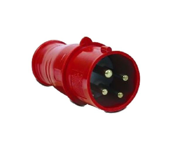 Plugue Industrial 3P+T+N 32A 380VCA Vermelho 6H Brasikon