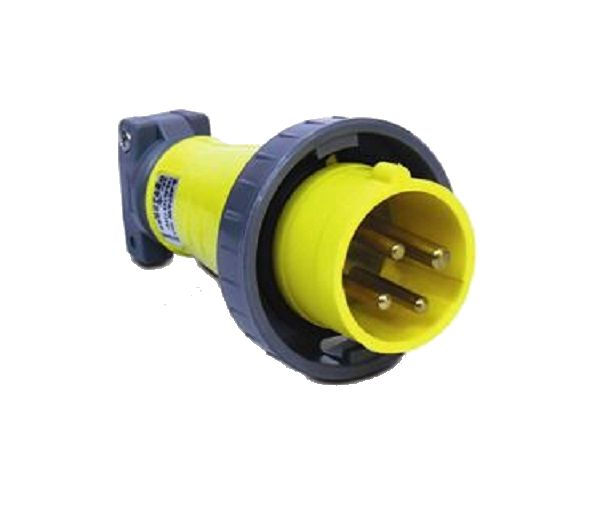 Plugue Industrial 2P+T 63A 220VCA Azul 6H PVC Shock Tite IP67