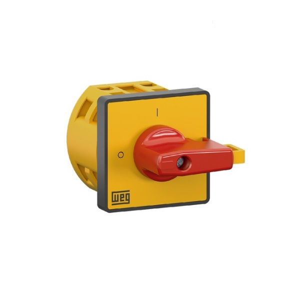 Chave Seccionadora Rotativa MSW Tripolar 20A com Fixação Frontal com Manopla Vermelha SOB Carga