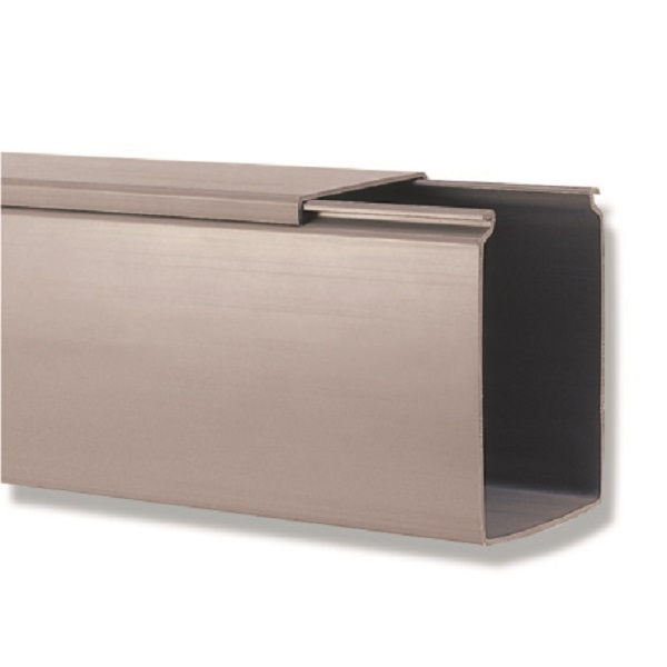 Canaleta PVC Aparente Lisa sem Divisória 30x30x2000 mm com Tampa Cinza