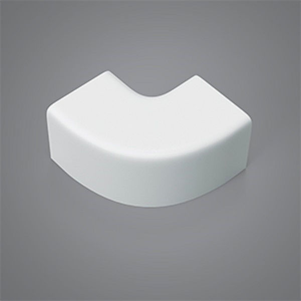 Mata Junta Cotovelo 90G PVC Externa para Canaleta 80x80 mm Branca Helaclima