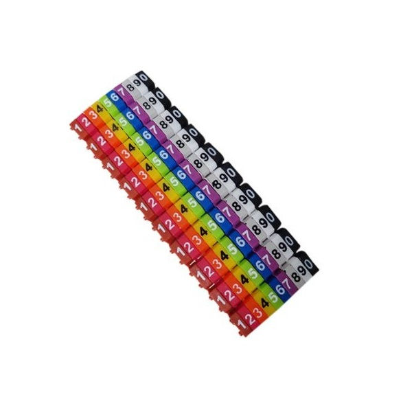 Marcador Identificador Encaixe PVC Número 4 para Cabos 1,50-2,50 mm² Amarelo WIC2