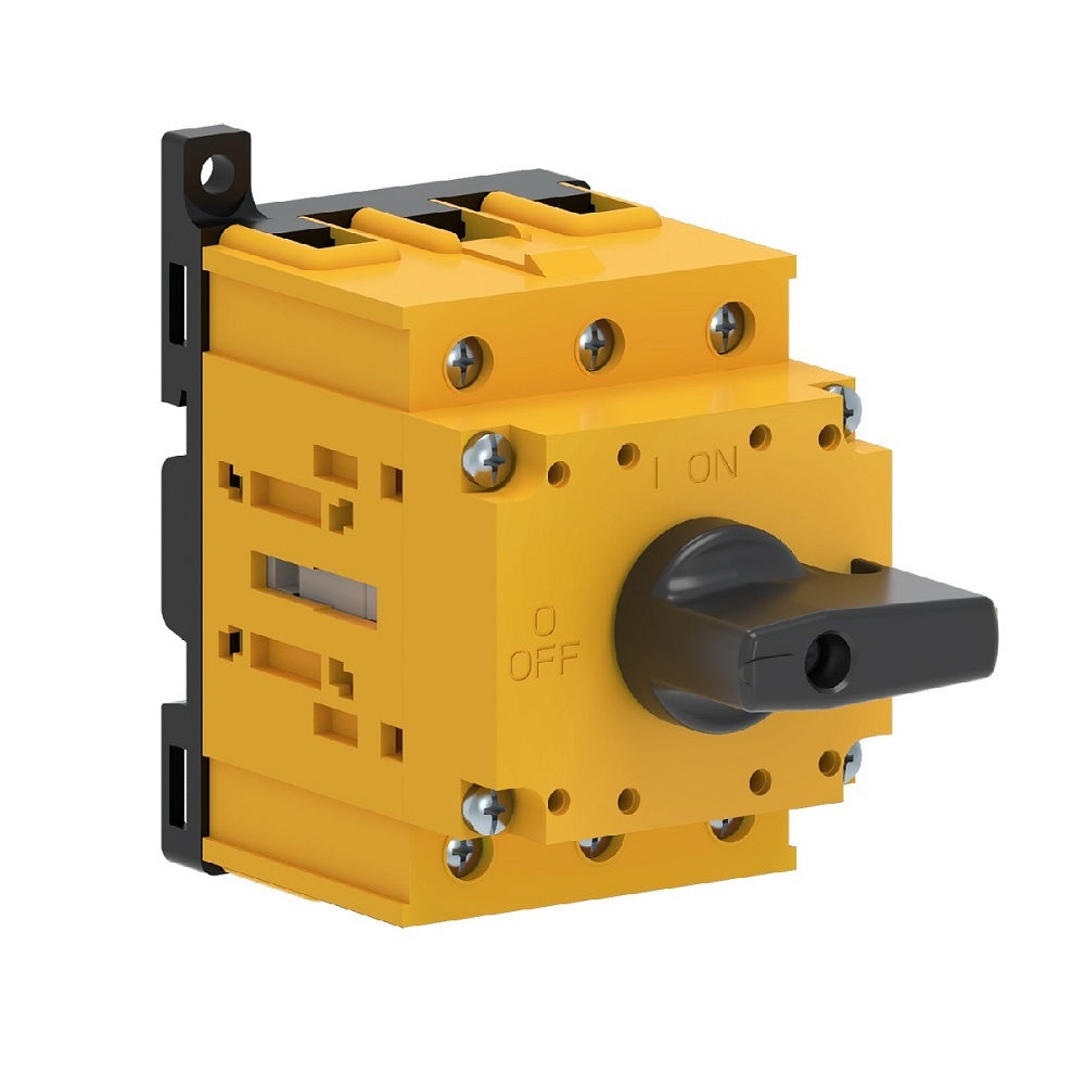 Chave Seccionadora Rotativa Mswd Tripolar 80A com Fixação para Base com Manopla Preta SOB Carga