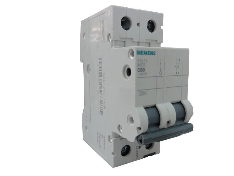 Disjuntor Termomagnético Fixo Bipolar 5SL1 C 80A 5 KA/3 KA 220/380VCA DIN