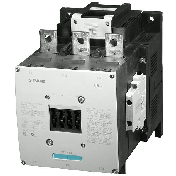 Contator Principal Tripolar 185A S6 2NA+2NF 110-127VCA/CC 50/60 Hz 3RT10 56 Conexão Parafuso