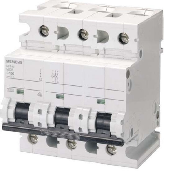 Disjuntor Termomagnético Fixo Tripolar 5SP4 C 100A 20 KA/10 KA 220/380VCA DIN