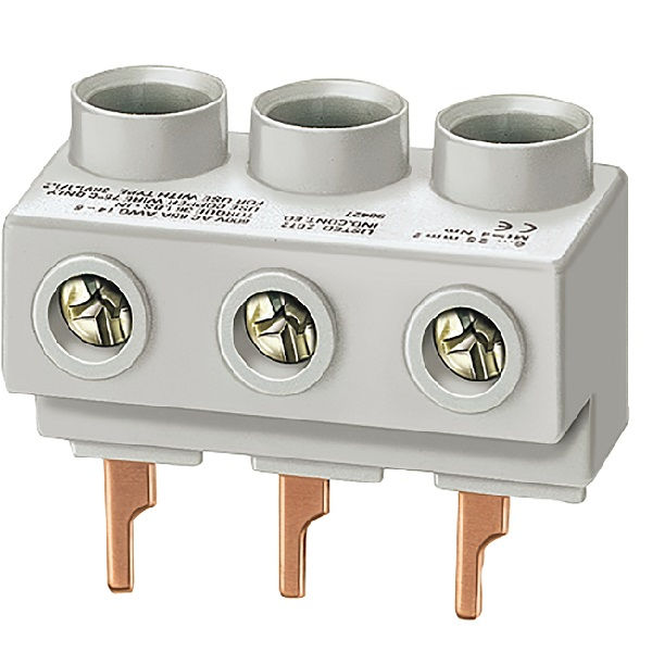 Borne Alimentação Tripolar para Pino-Cabo 2,50-25,00 mm² Conexão por Cima