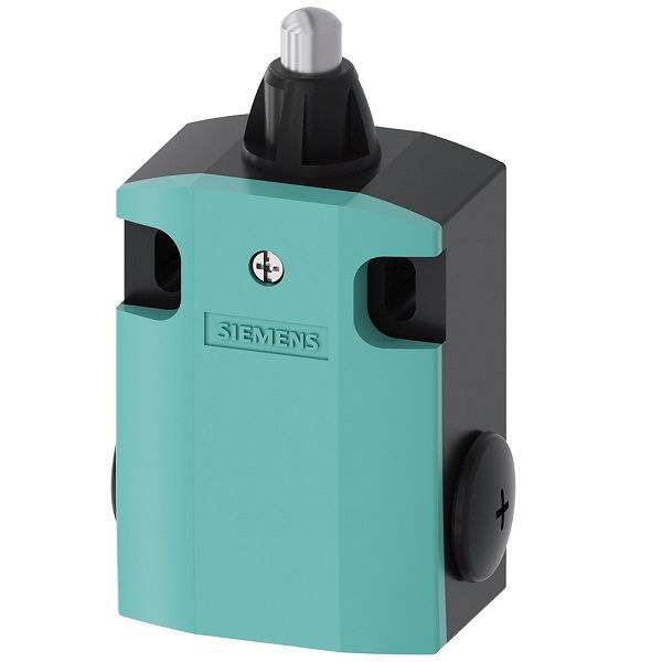 Fim de Curso Ação Rápida 3SE5122-0LC02 10A/AC15 250VCA Corpo Metálico Caixa Larga (56 mm) Pino Metálico Longo Reforçado 1NA+2NF Ruptura Positiva IP67