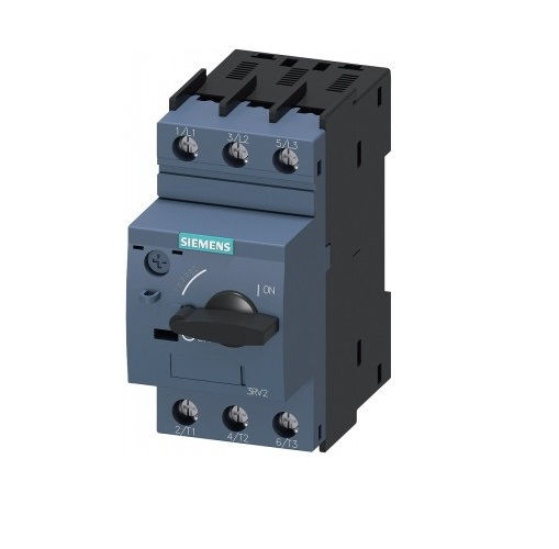 Disjuntor Motor Tripolar 3RV24 3,50-5,00A Classe 10 com Acionamento Rotativo DIN S00 Conexão Parafuso