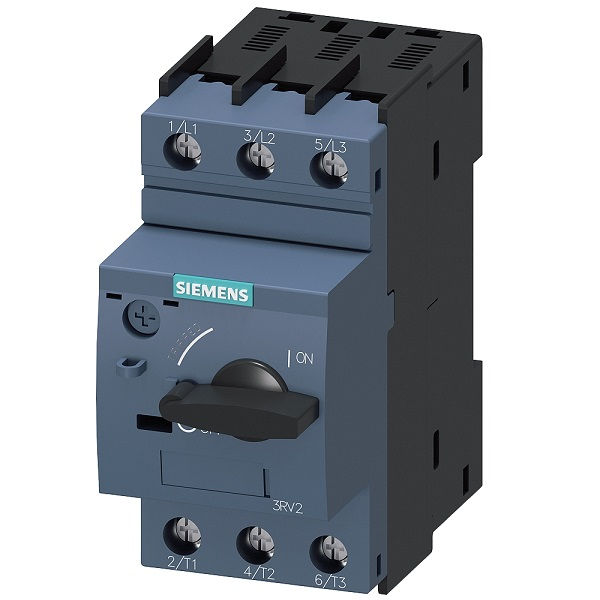 Disjuntor Motor Tripolar 3RV2011 2,20-3,20A Classe 10 com Acionamento Rotativo DIN S00 Conexão para Parafuso
