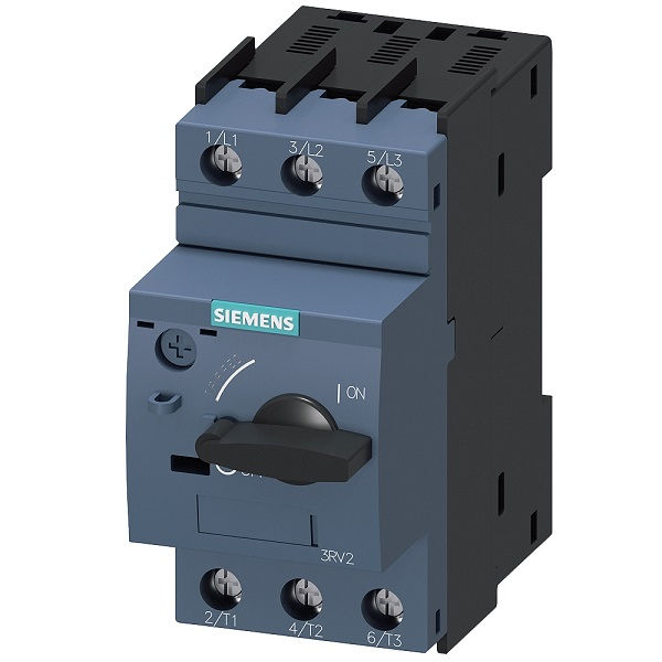 Disjuntor Motor Tripolar 3RV2021 10,00-16,00A Classe 10 com Acionamento Rotativo DIN S0 Conexão para Parafuso