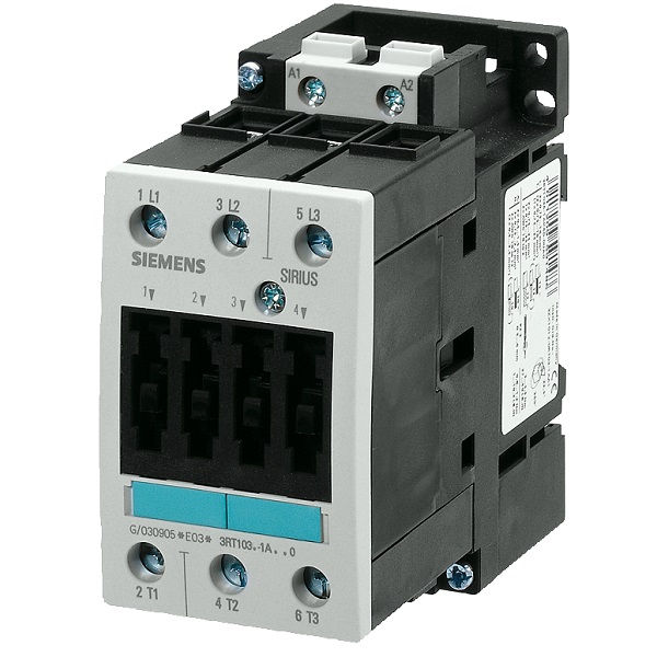 Contator Principal Tripolar 32A S2 1NA 24VCC 3RT1034 Conexão para Parafuso