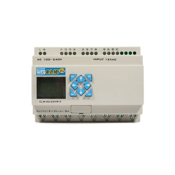 Controlador lógico Controlador Lógico Clic Programável 8 Saídas Digitais 220VCA Relé 12 Entradas Digitais