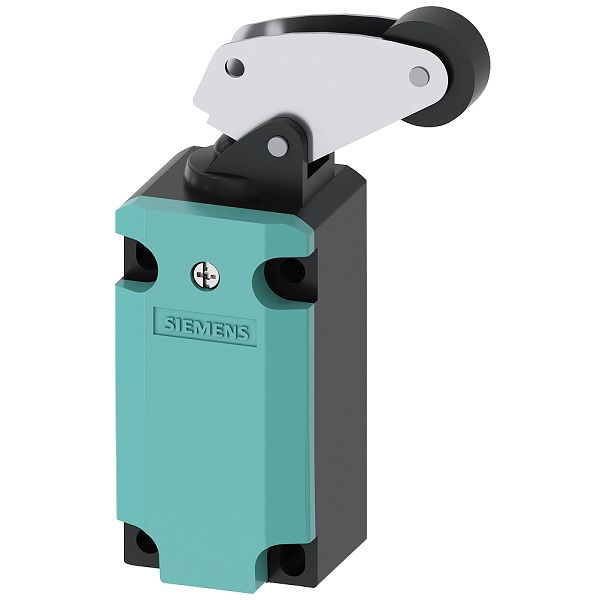 Fim de Curso Ação Rápida 3SE5112-0LF01 10A/AC15 250VCA Corpo Metálico Caixa Estreita (40 mm) Alavanca Angular Rolete Lateral Pequeno (19 mm) 1NA+2NF Ruptura Positiva IP67