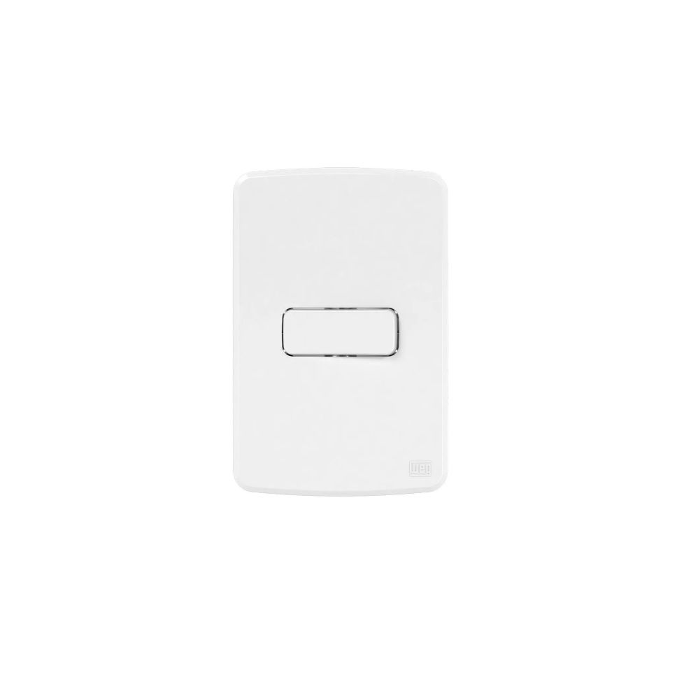 Interruptor Embutir 1 Tecla Simples Horizontal 10A/250VCA 4x2 Branco Linha Compose com Placa