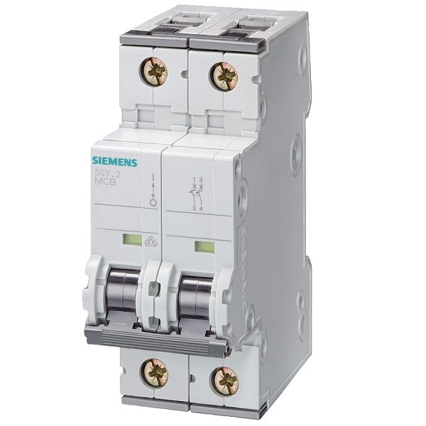 Disjuntor Termomagnético Fixo Bipolar 5SY7 C 10A 25 KA/15 KA 220/380VCA DIN