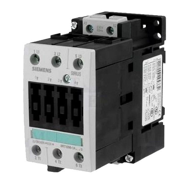 Contator Principal Tripolar 9A Mini S00 1NA 24VCC 3RT2016 Conexão para Mola