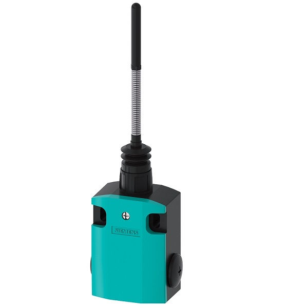 Fim de Curso Ação Rápida 3SE5122-0CR01 10A/AC15 250VCA Corpo Metálico Caixa Larga (56 mm) Haste Flexível Tipo Mola 1NA+2NF IP67