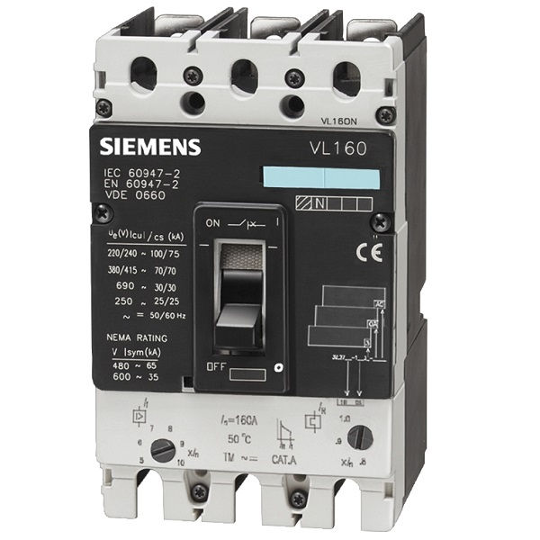 Disjuntor Termomagnético Fixo Tripolar 3VM11 125A 55 KA/36 KA 220/380VCA Caixa Moldada
