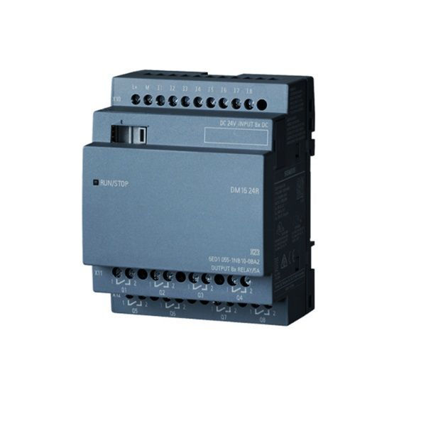 Módulo Expansão Módulo Expansão DM16 24R LOGO!8 para Logo Básico Entrada/Saída Digital E:8DI S:8DO Saída a Relé 5A 24VCC ETHERNET Industrial IP20