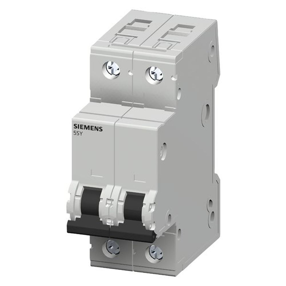 Disjuntor Termomagnético Fixo Bipolar 5SY4 C 2A 25 KA/10 KA 220/380VCA DIN