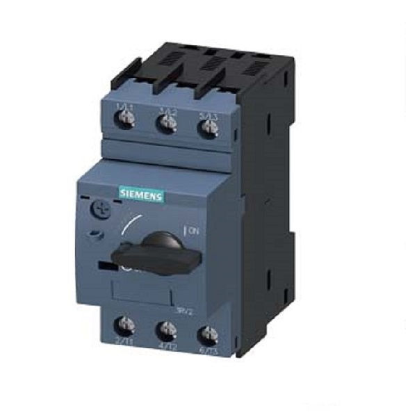 Disjuntor Motor Tripolar 3RV2011 1,10-1,60A Classe 10 com Acionamento Rotativo DIN S00 Conexão para Parafuso