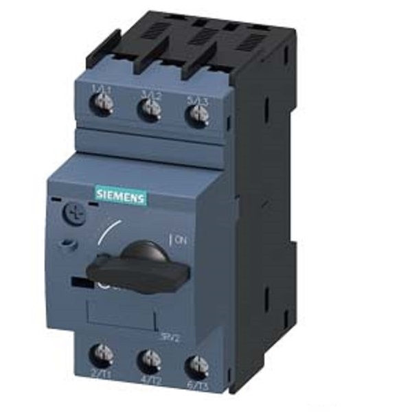 Disjuntor Motor Tripolar 3RV2011 0,55-0,80A Classe 10 com Acionamento Rotativo DIN S00 Conexão para Parafuso